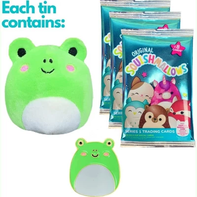 Squishmallows Wendy The Frog Trading Card Tin 3 Squishmallows Wendy The Frog Trading Card Tin