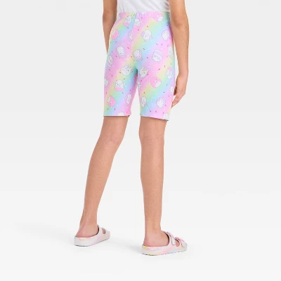 Girls' Squishmallows Bike Shorts Pastel Purple 3 Girls' Squishmallows Bike Shorts Pastel Purple