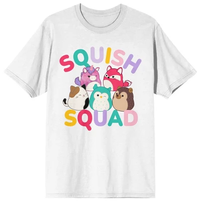 Squishmallows Squish Squad Group Characters Adult White T-shirt 8 Squishmallows Squish Squad Group Characters Adult White T-shirt - Image 6