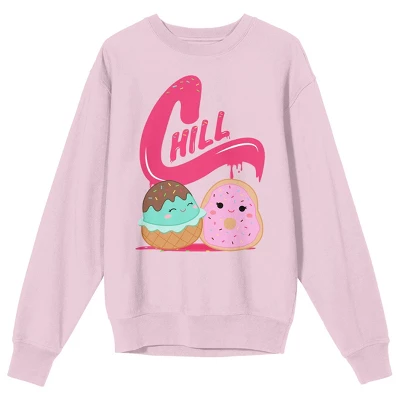 Squishmallows Chill Crew Neck Long Sleeve Cradle Pink Youth Sweatshirt 4 Squishmallows Chill Crew Neck Long Sleeve Cradle Pink Youth Sweatshirt - Image 2