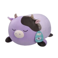 18" Alexie Purple And Black Cow With Gold Horns Squishmallows Plush