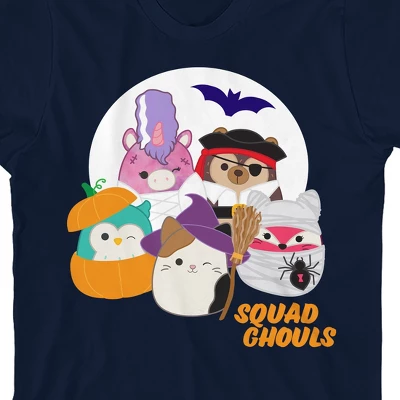 Squishmallows Halloween Squad Ghouls Youth Blue Short Sleeve Tee 3 Squishmallows Halloween Squad Ghouls Youth Blue Short Sleeve Tee