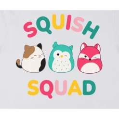 Squishmallows Squish Squad Crew Neck Short Sleeve Women's White T-shirt
