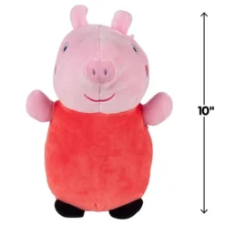 Squishmallows HugMees Peppa Pig Plush- Large Ultrasoft 10-Inch Official 2025 Jazwares Plush - Gift For Kids, Girls, Boys & Peppa Pig Fans
