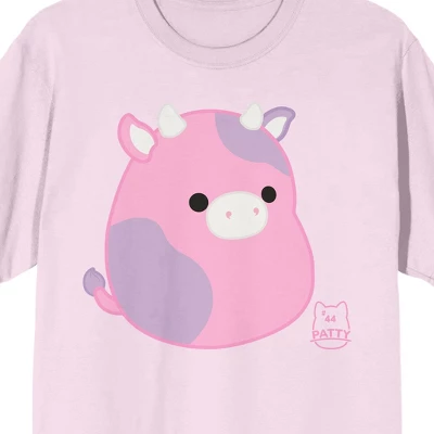 Squishmallows Patty Crew Neck Short Sleeve Cradle Pink Adult T-shirt 3 Squishmallows Patty Crew Neck Short Sleeve Cradle Pink Adult T-shirt
