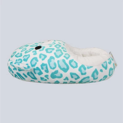 Squishmallows Kids' Toni The Leopard Plush Slippers - Teal 4 Squishmallows Kids' Toni The Leopard Plush Slippers - Teal - Image 2