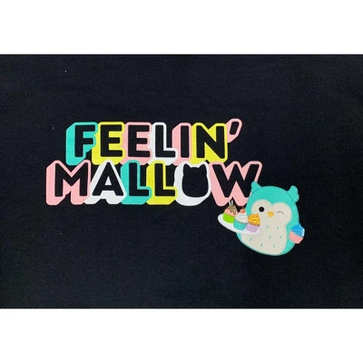 Squishmallows Winston The Owl Feelin' Mallow Juniors Black Oversized Sweatshirt 3 Squishmallows Winston The Owl Feelin' Mallow Juniors Black Oversized Sweatshirt