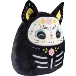 Squishmallows 12-Inch Zelina The Sugar Skull Cat- Official Jazwares Halloween Plush - Collectible Soft Stuffed Animal Toy- Gift For Kids, Girls & Boys