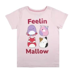 Squishmallows Feelin Mallow Glitter Text Crew Neck Short Sleeve Pink Youth Girl Tee -Squishmallows Store GUEST ff5f8d99 059e 400d a778 4e0556716e8f